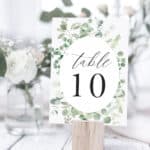 Table Number Circle