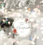 Bauble Christmas Florals – Name’s First Christmas