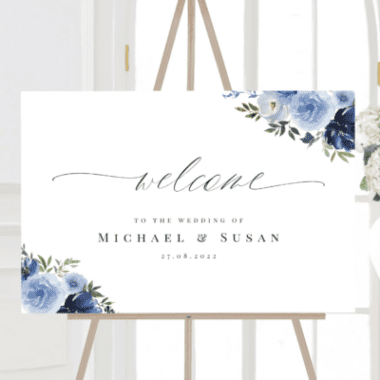 Indigo Florals Wedding Theme