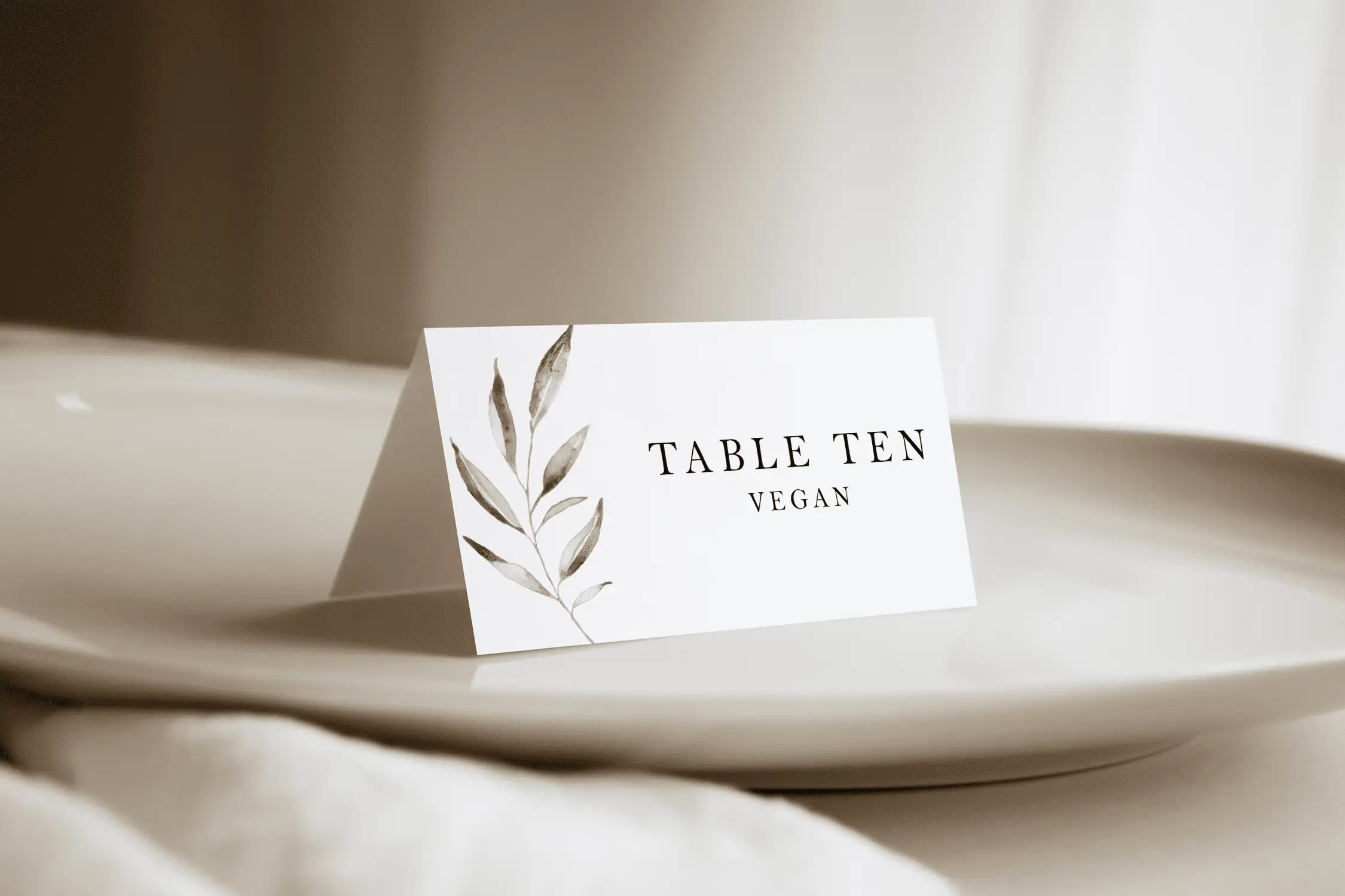 Personalised Folded Place Cards Olive Design 1 Mally s Crafts